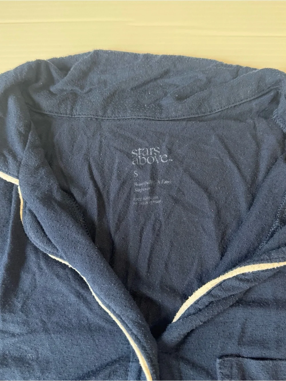 Stars Above Navy Blue Beautifully Soft 2-Piece Pajama Short Set Loungewear S - Picture 3 of 6